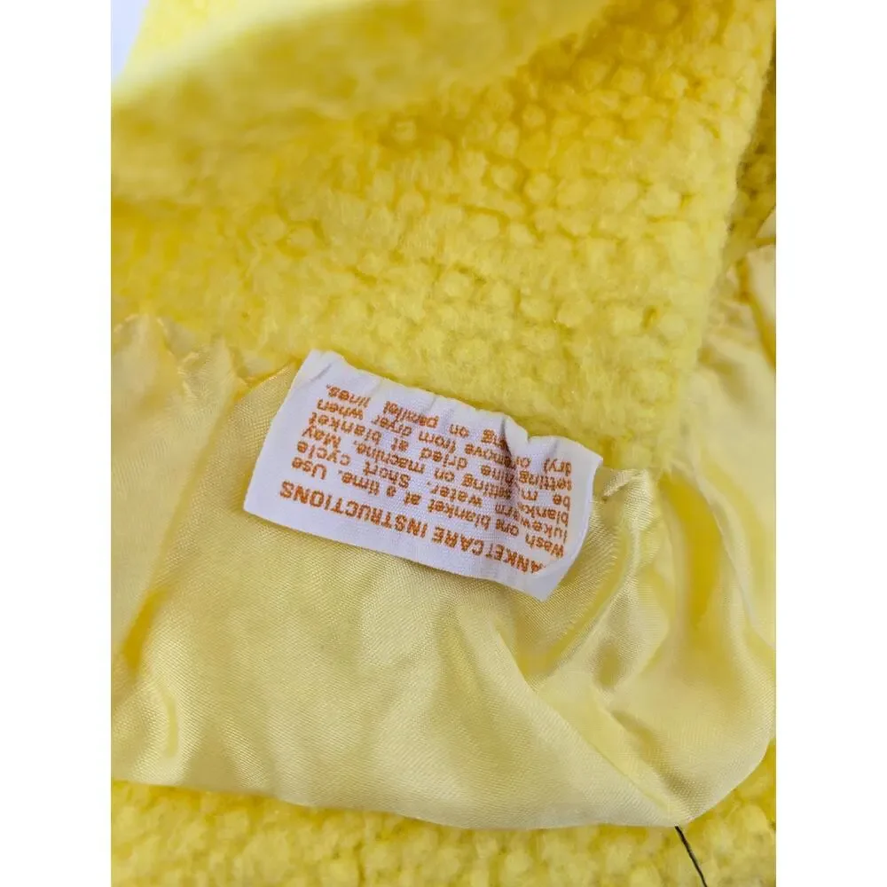 Vintage Sears Yellow‎ Acrylic Blanket 97